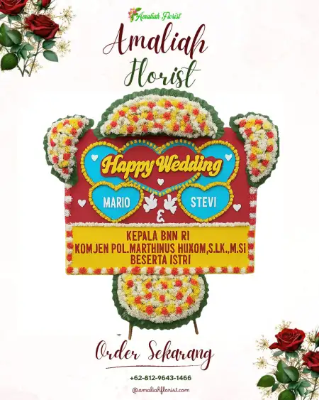 Papan Bunga Pernikahan Wanguk